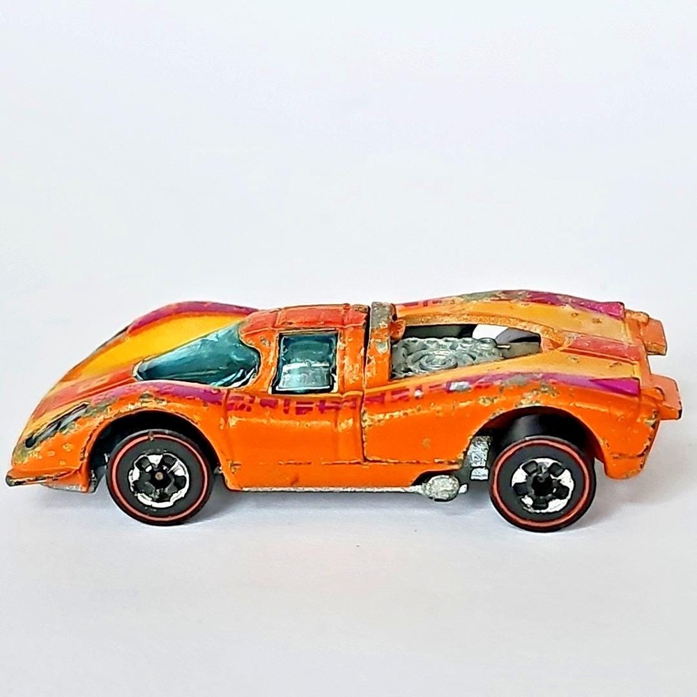 Vintage Hot Wheels 1969 Redline Flying Colors Orange Porsche 917 HK 1777
